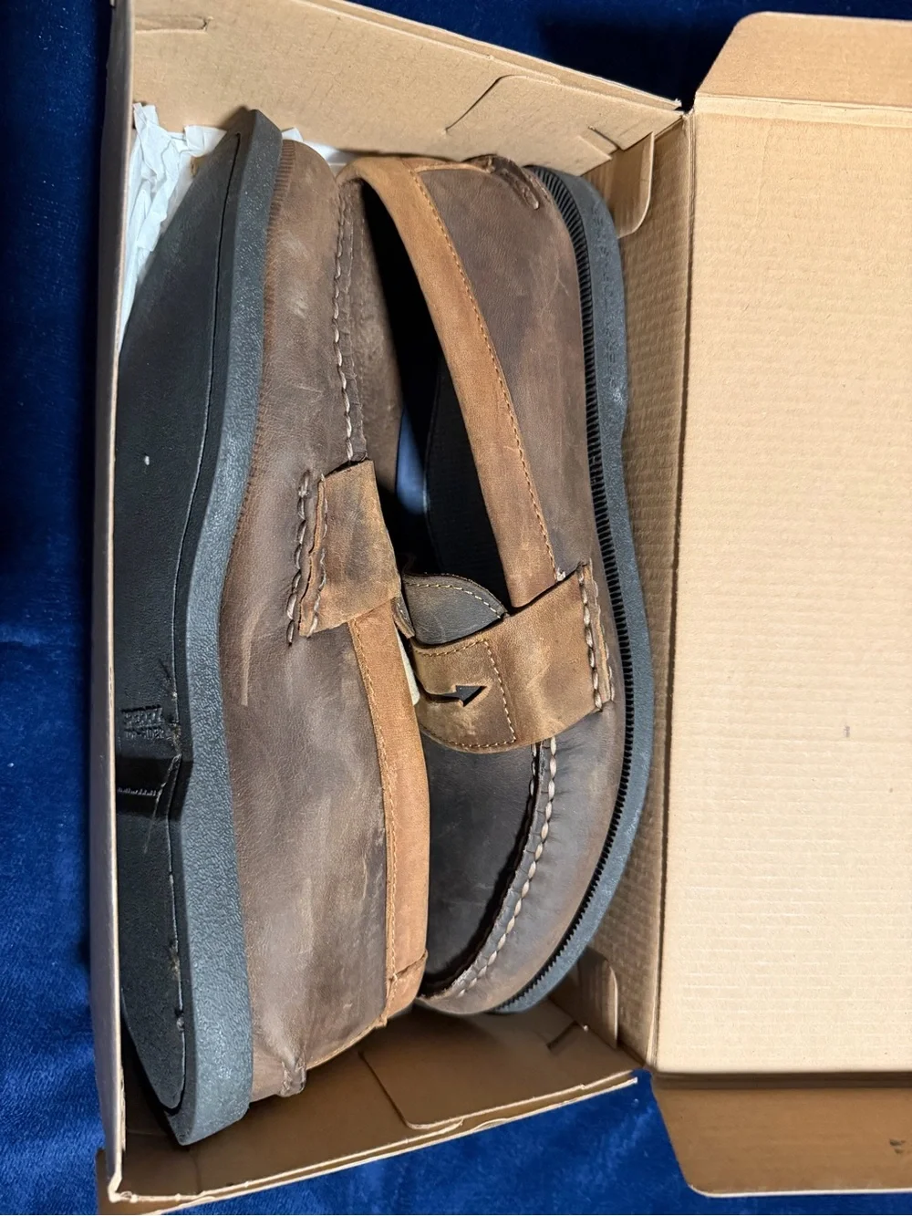 Sperry Brown Leather Penny Boat Shoes